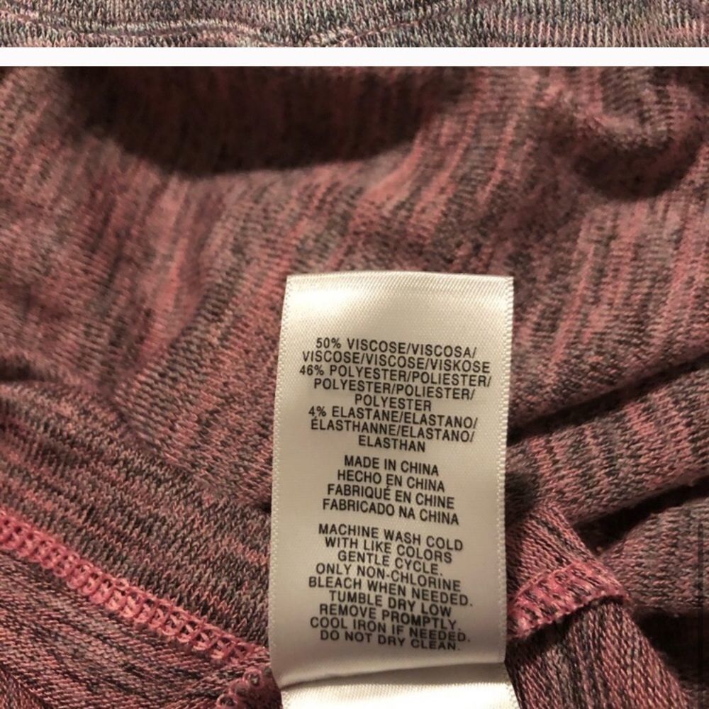 Jones NY Pink and Black Marled Round Long Sleeve - Picture 6 of 6